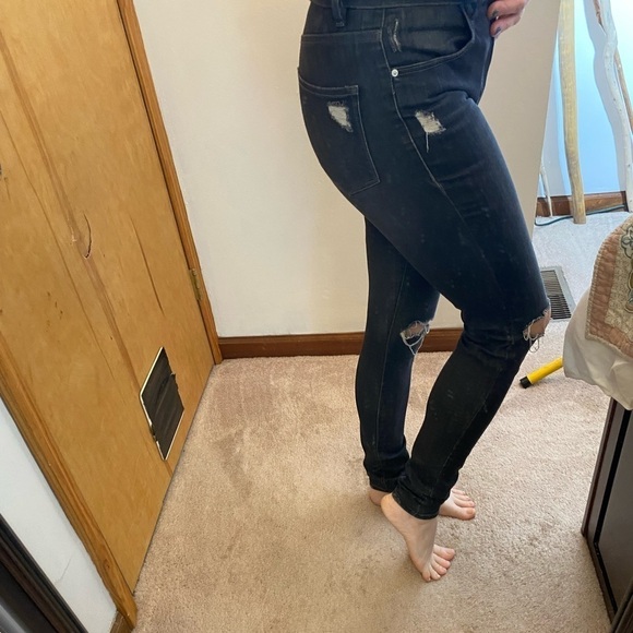 Garage Size 5 Super High Jegging Faded Black Skinny - Picture 8 of 13